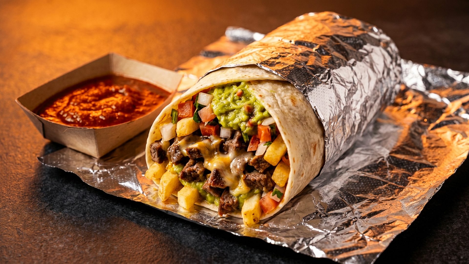 The Cali burrito, the asada fries