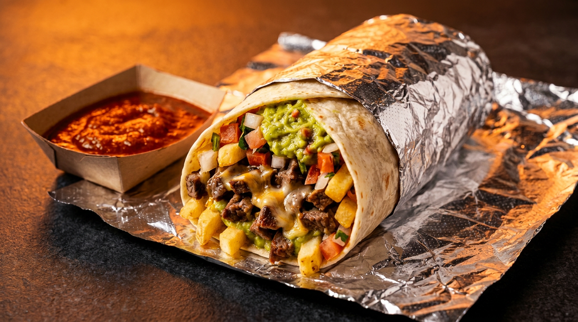The Cali burrito, the asada fries